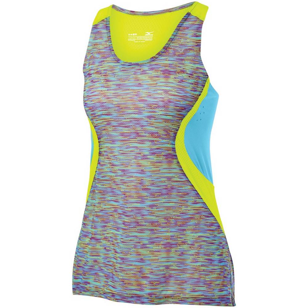 Damske Tank Top Mizuno Aero Bezecke Modre Tyrkysové Vypredaj NMYE84062